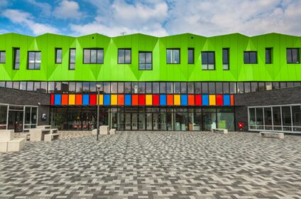 Contemporary school building