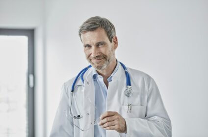 Internist with stethoscope