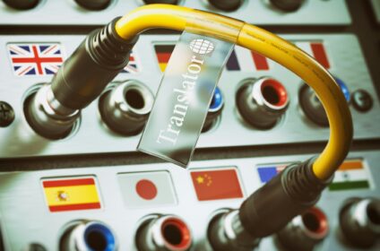 Translator. Select language. Learning, translate languages conce